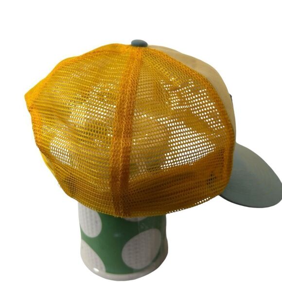 🌽Vintage Dekalb seed Mesh Trucker Hat Cap Seed Corn Snapback Yellow - Picture 4 of 9